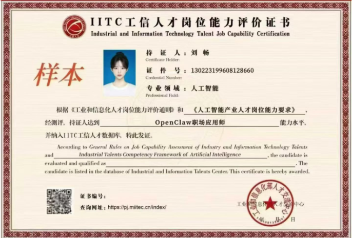 人工智能高级工程师证书